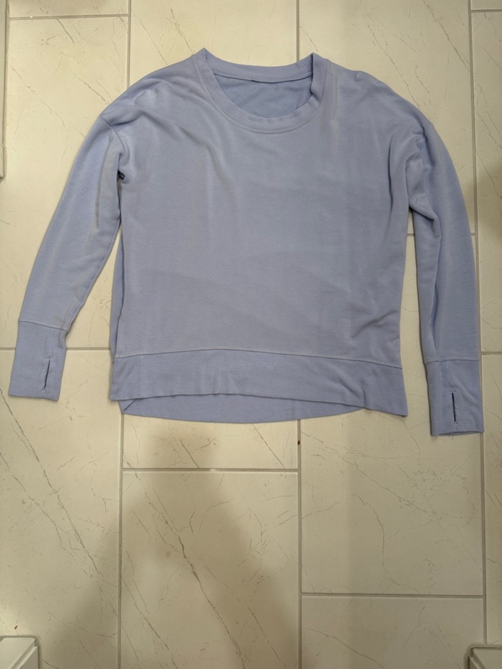 Athleta Pale Lavender Crewneck Long-Sleeve Pullover